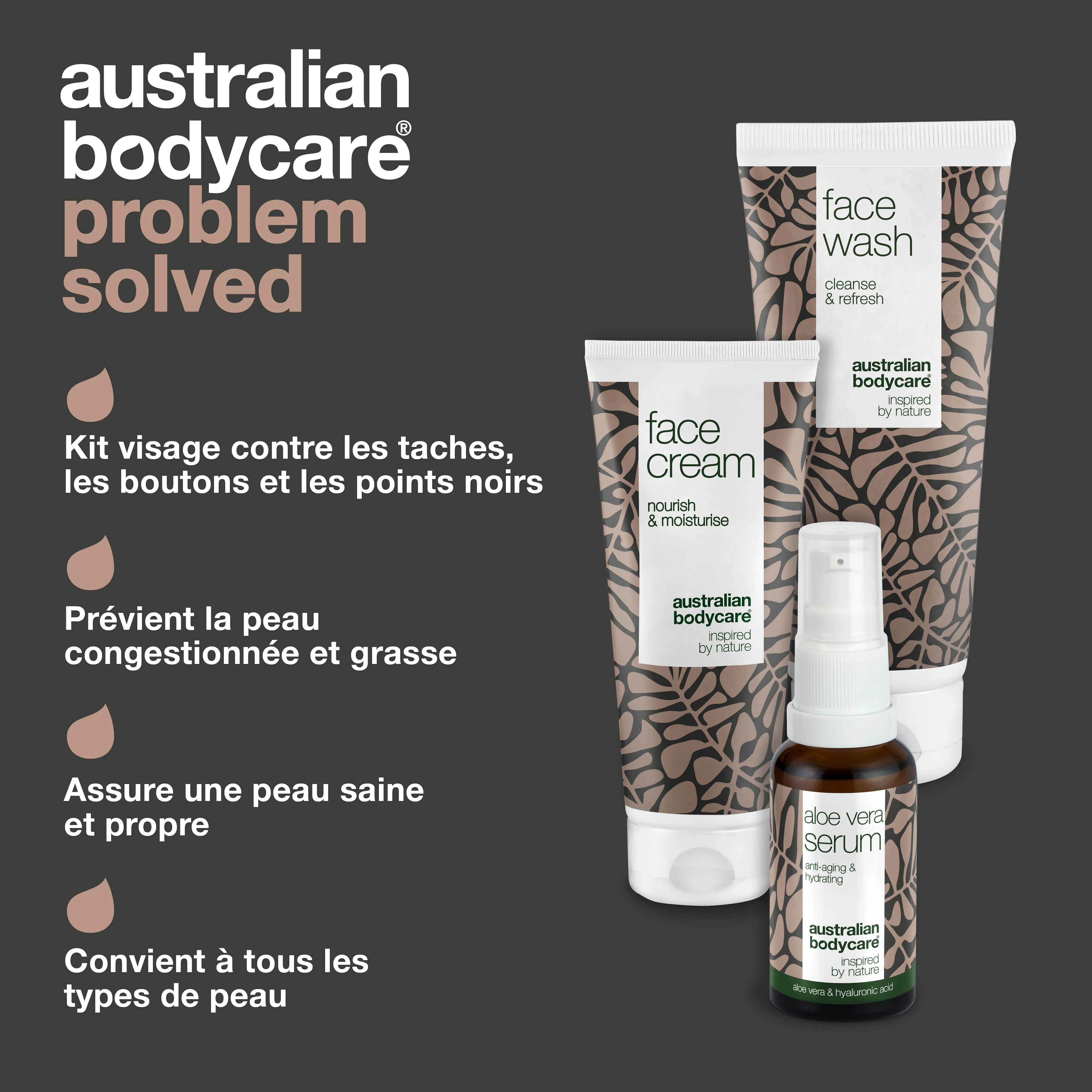 Kit pour les rides et les peaux déshydratées — 3 produits anti—âge pour les peaux sèches : nettoyant pour le visage, crème, et sérum à l'aloe vera - Image 3