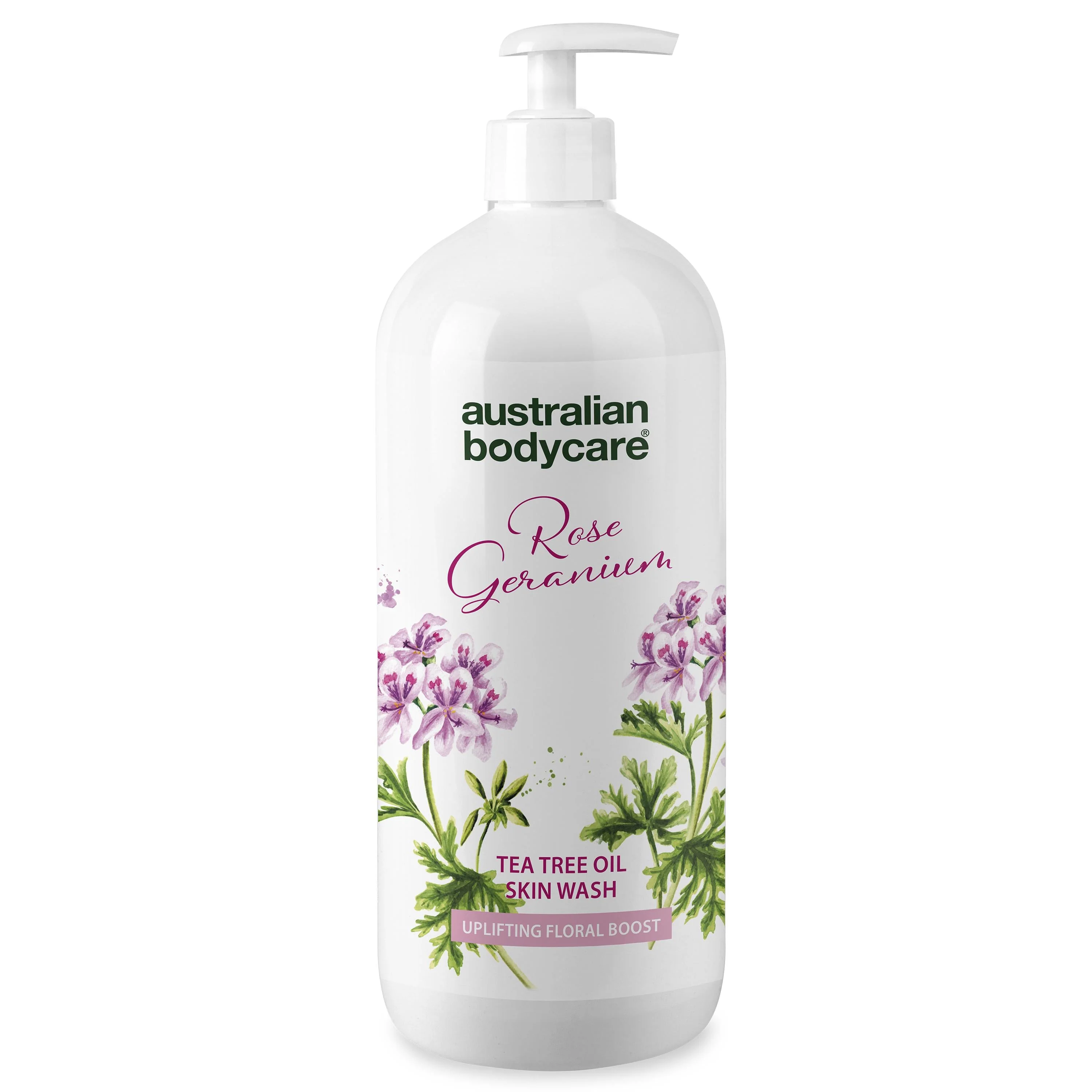 Professionnel Nettoyant pour la peau à la rose — Gel douche nettoyant en profondeur à l'huile de tea tree et au géranium rosat - Image 8