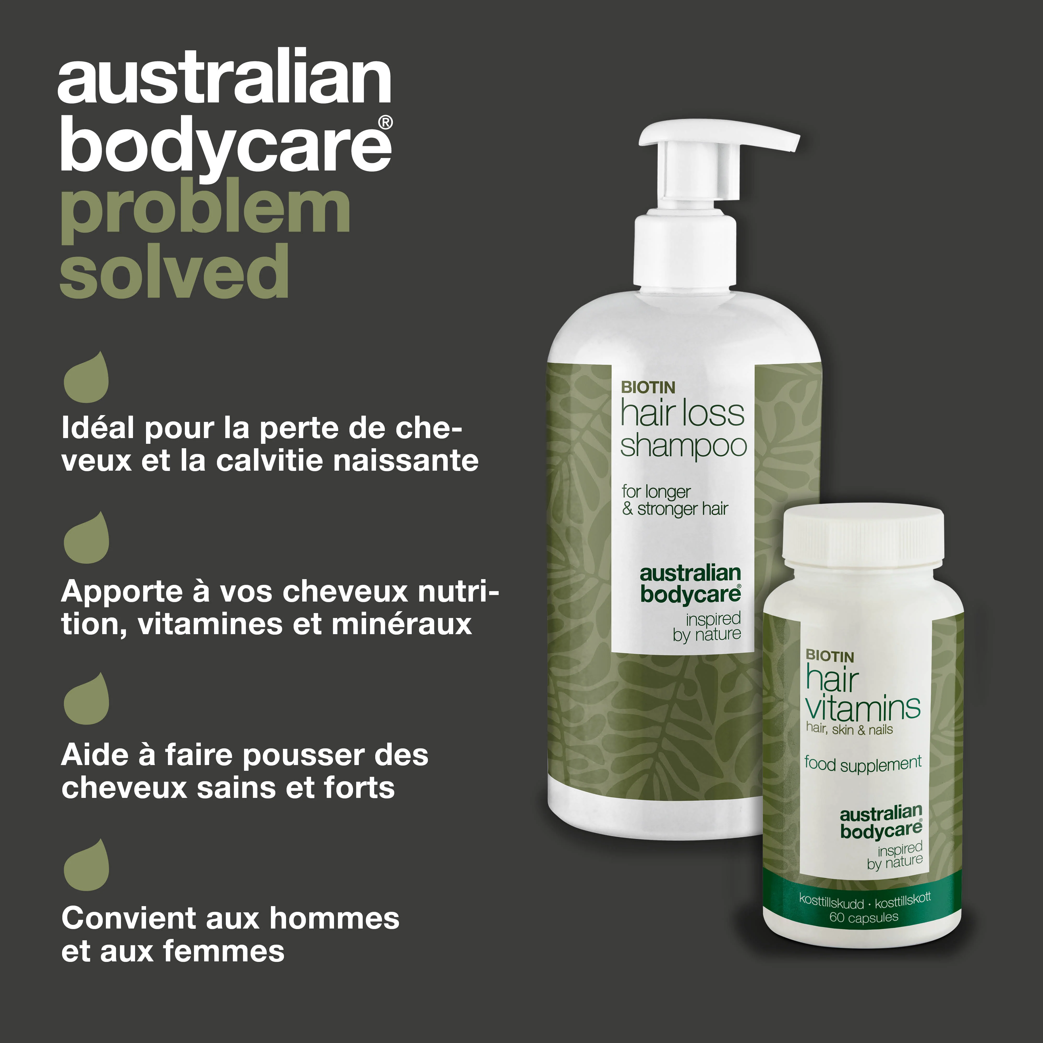 Kit shampooing et vitamines capillaires contre la perte de cheveux — Produits pour le soin des cheveux fins - Image 3