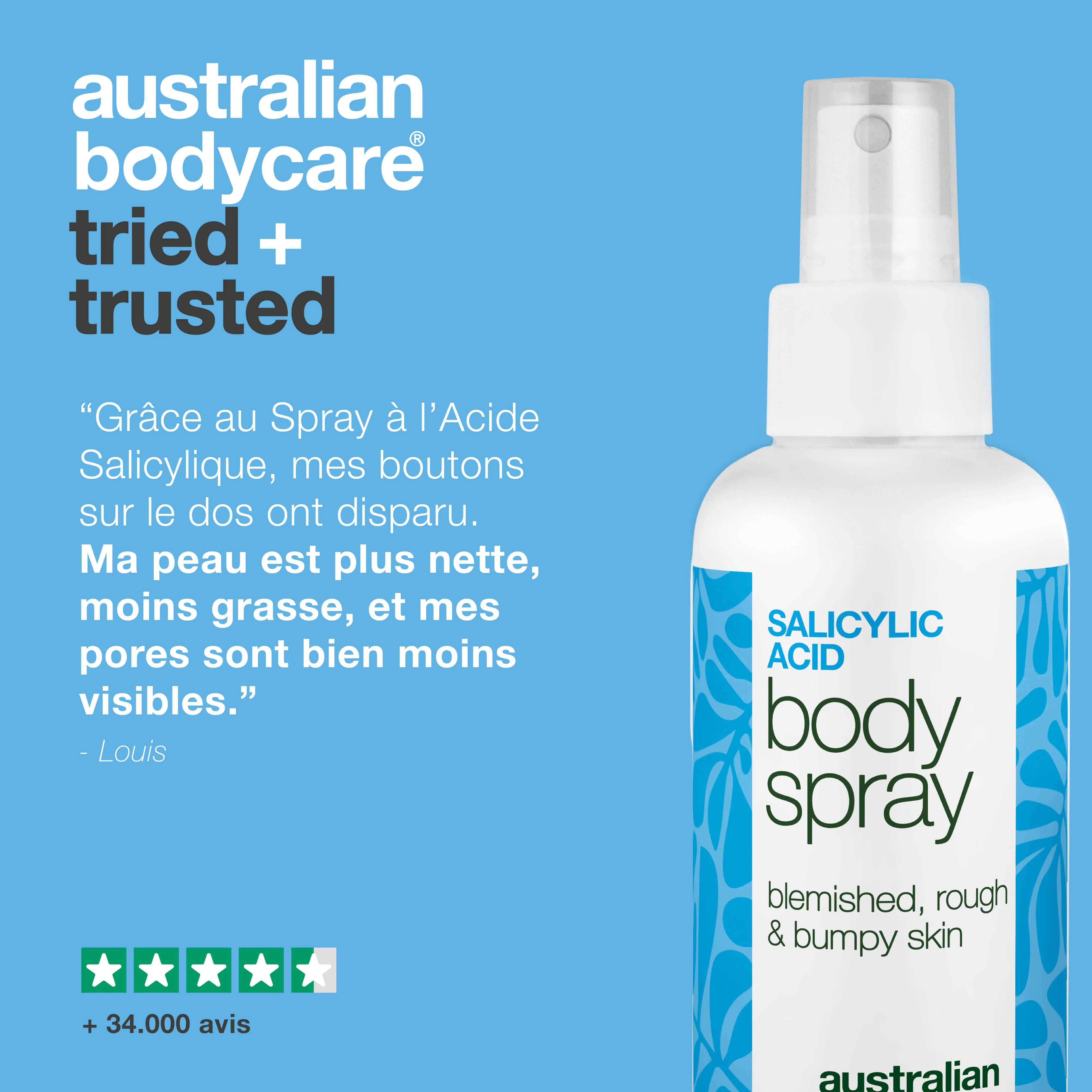 Spray à l’acide salicylique pour boutons et pores obstrués — Spray contre boutons et pores bouchés. Contient 2 % d’acide salicylique et acide glycolique pour purifier et lisser la peau. - Image 5