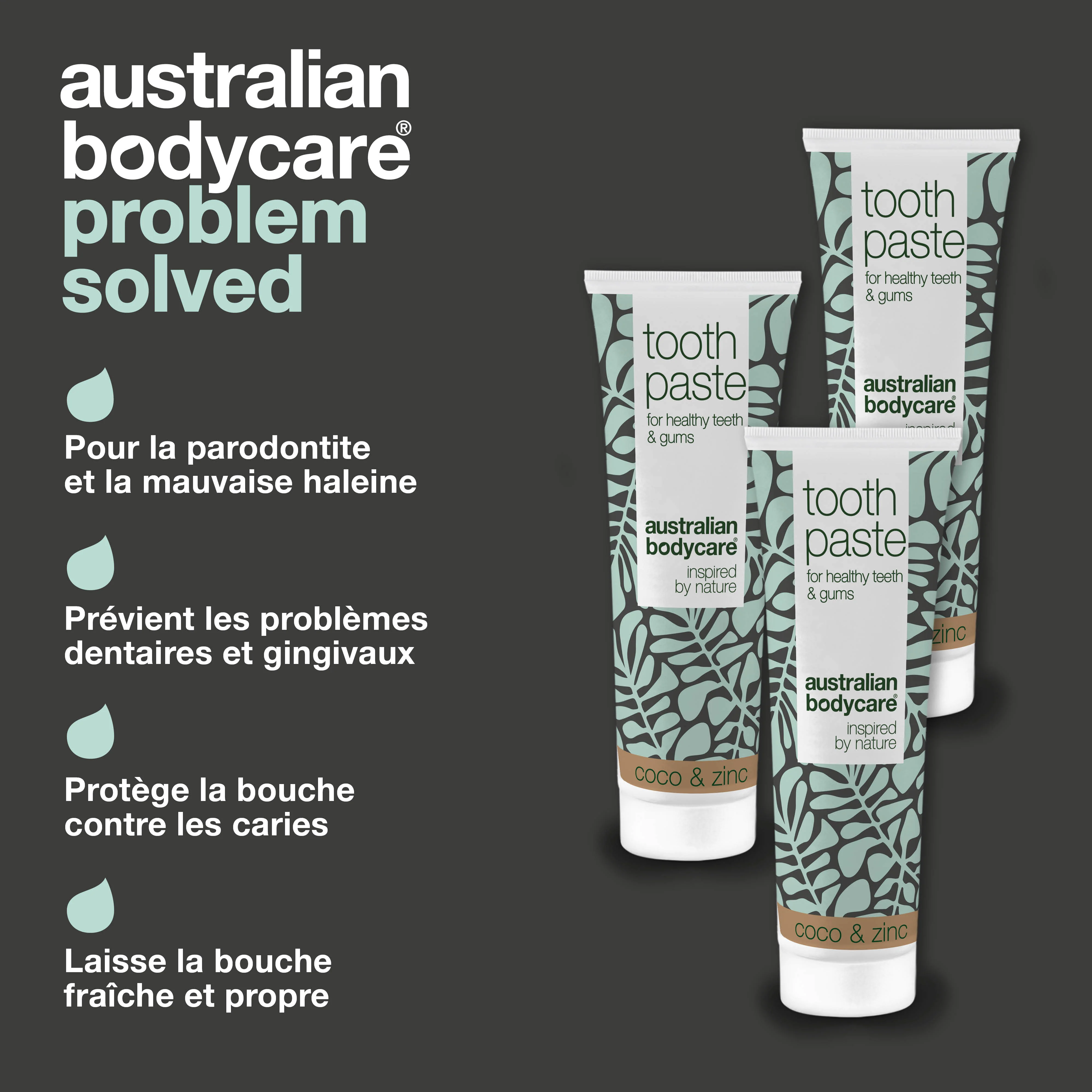 3 Dentifrice à l'huile de tea tree, noix de coco et zinc — Pour le traitement quotidien des maladies parodontales, des mycoses et de la gingivite - Image 3