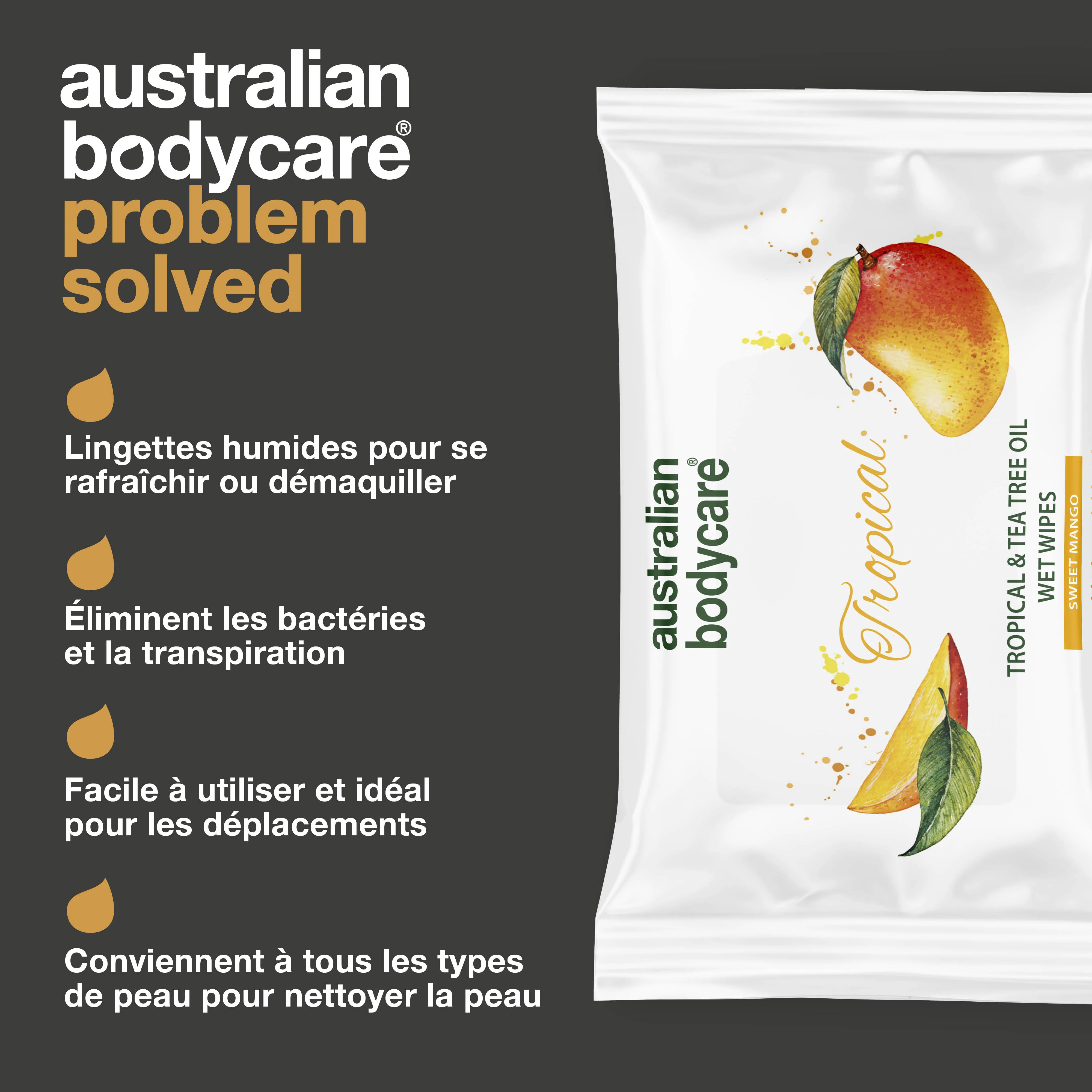 Lingette visage peau grasse à l'huile de mangue et tea tree 24 pièces — Pour un nettoyage quotidien du corps et du visage - Image 3