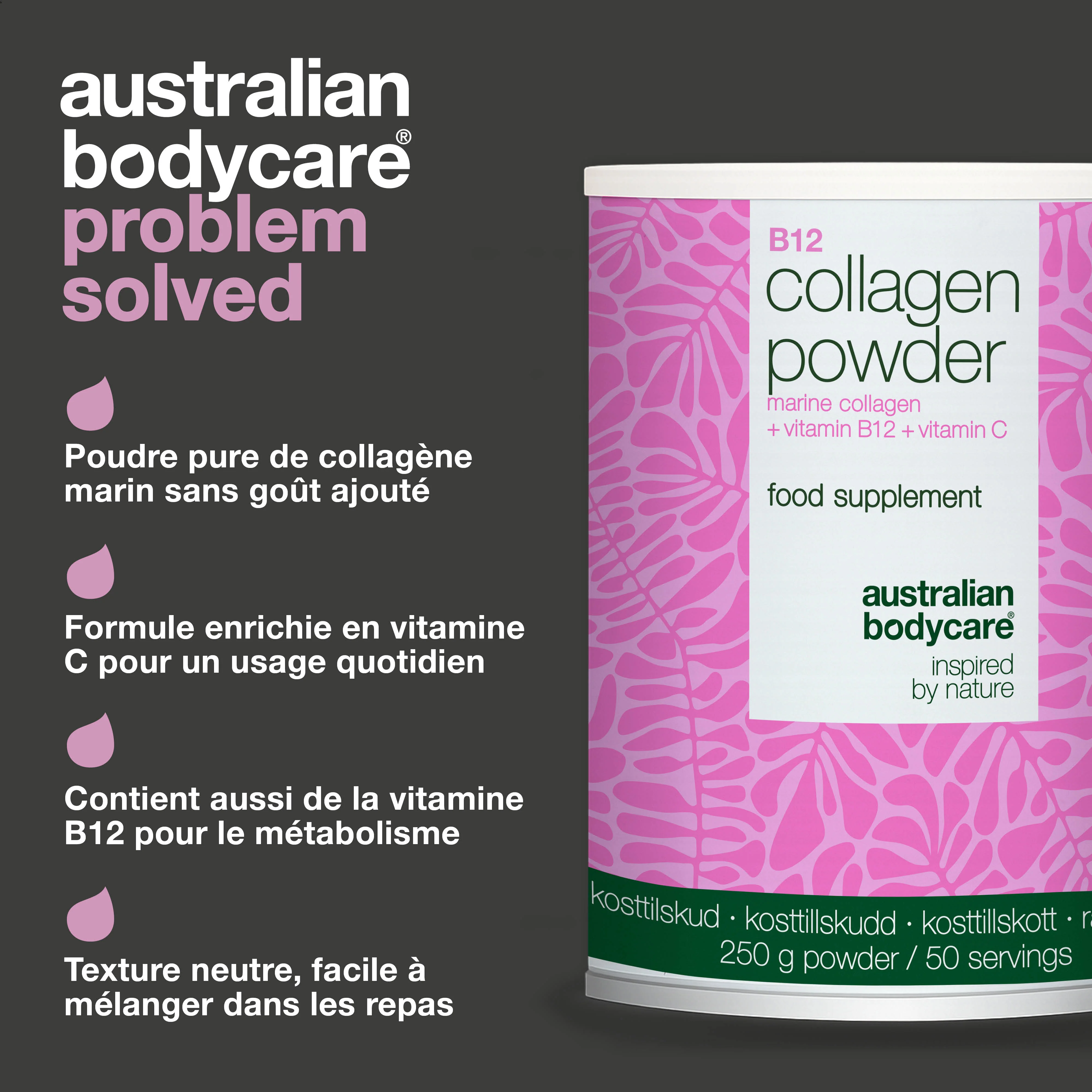 Poudre de collagène avec vitamines C et B12 – 250g — Poudre de collagène à utiliser chaque jour dans vos repas. Avec collagène marin, vitamine C et vitamine B12. - Image 3