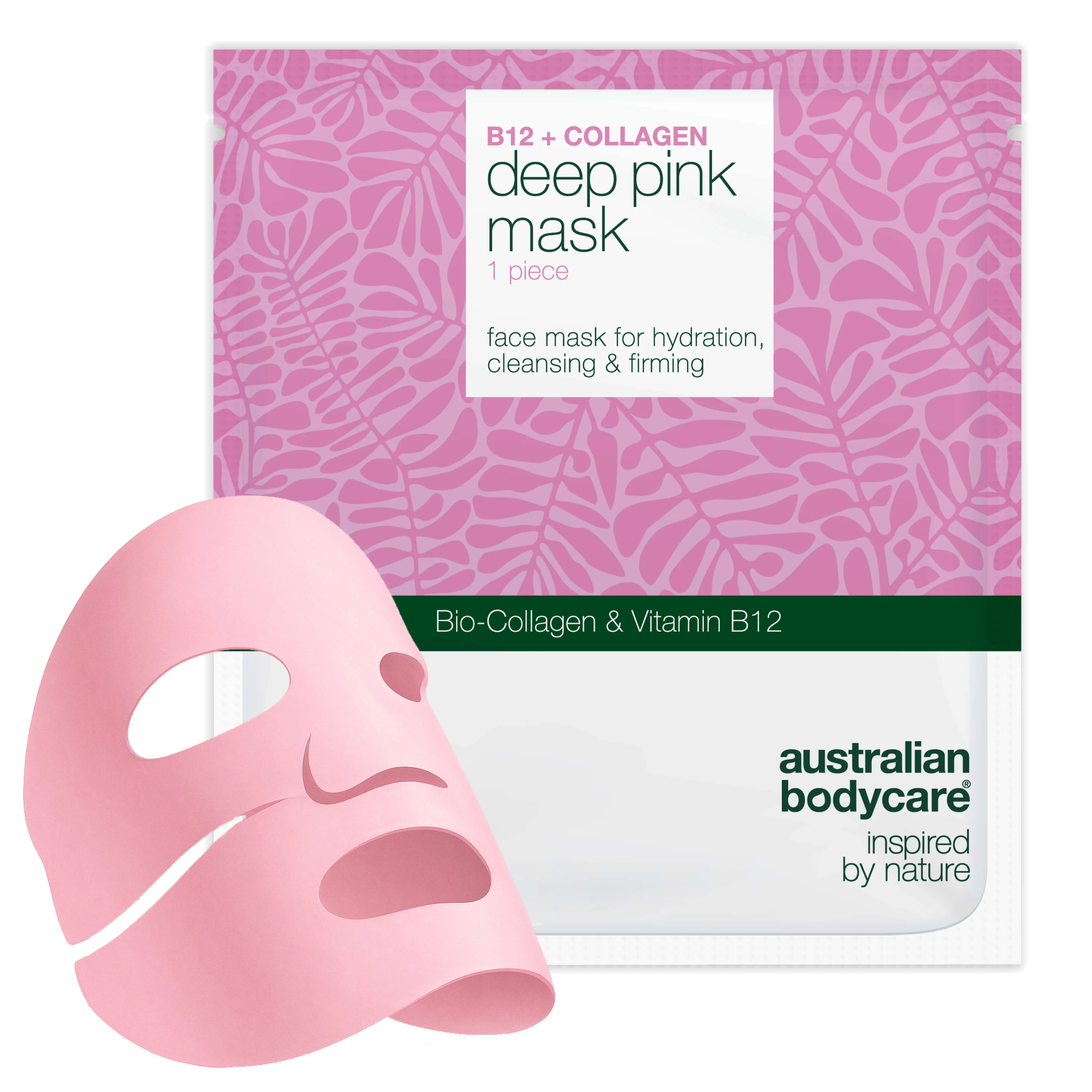 Masque Vitamine B12 Collagène pour peau sèche et fatiguée — Masque B12 Collagène pour peau sèche et terne. Avec B12, niacinamide, peptides, collagène et acide hyaluronique pour hydrater et lisser.