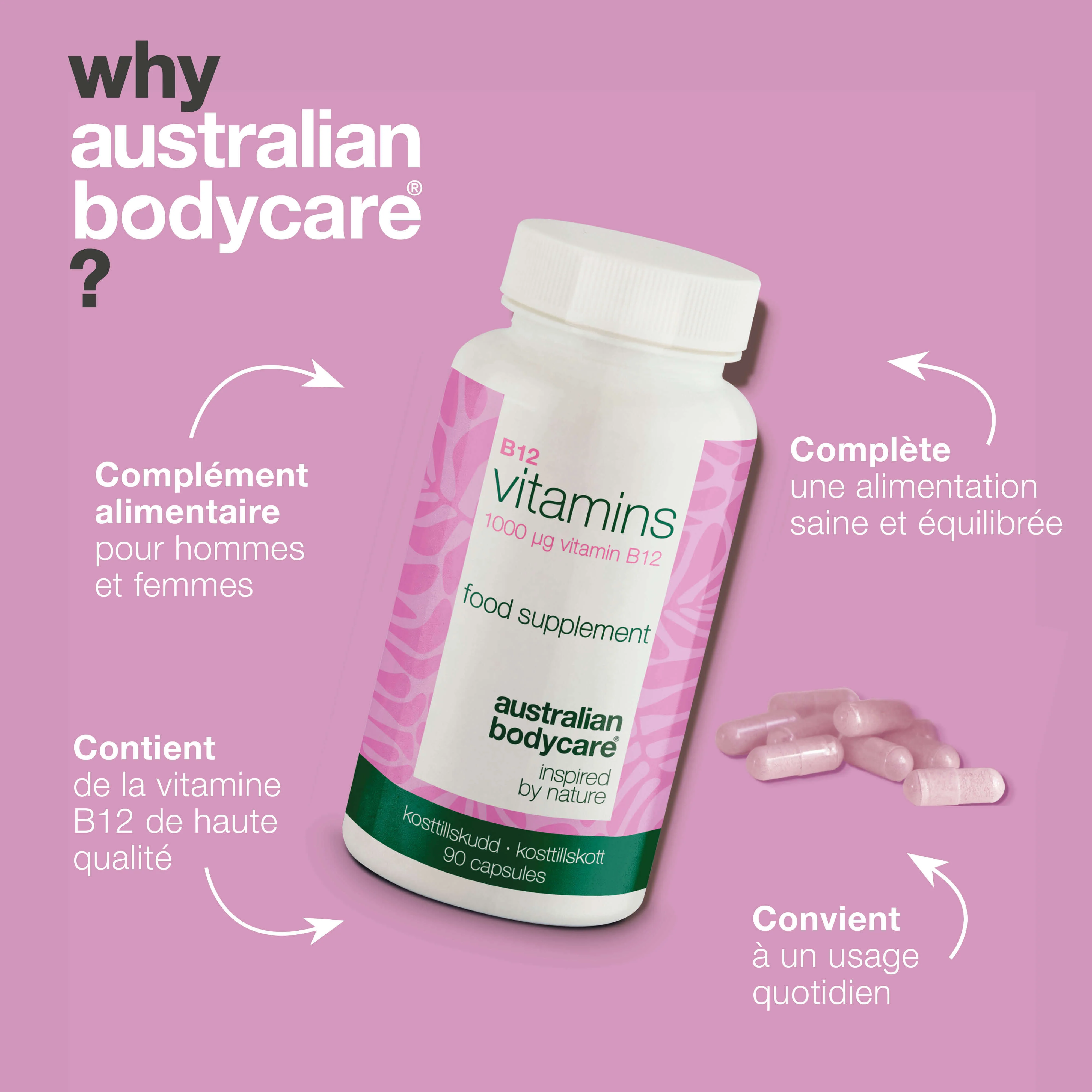 Vitamine B12 – Complément alimentaires 1000 µg, 90 Gélules Véganes — Vitamine B12 1000 µg par gélule. 90 gélules véganes pour 90 jours. Idéal pour l’énergie et les régimes à base de plantes. - Image 4