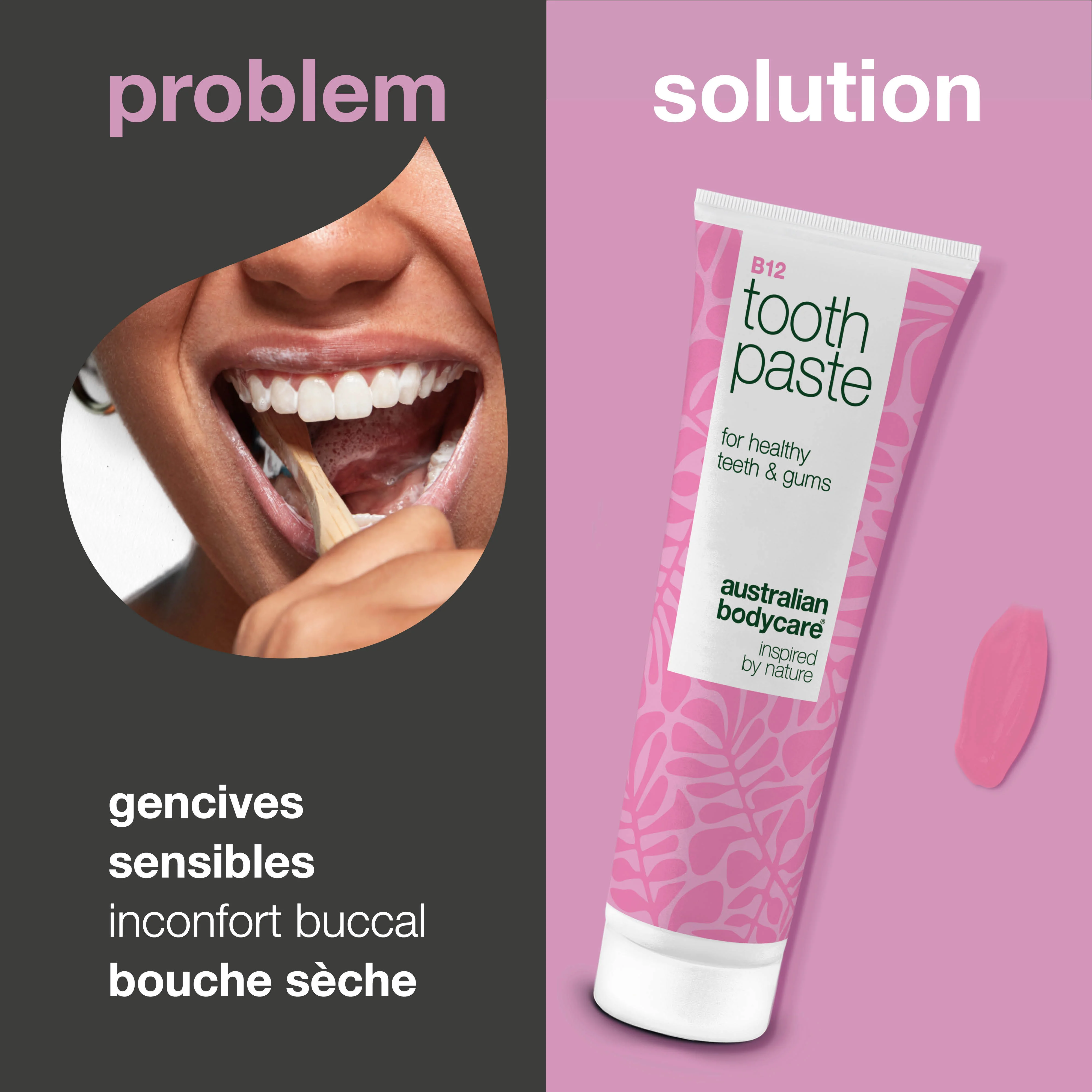 Dentifrice Vitamine B12 – contre la bouche sèche et l’irritation — Dentifrice Vitamine B12 pour dents fortes et haleine fraîche. Protège les gencives avec B12, fluorure et huile de citron. - Image 2