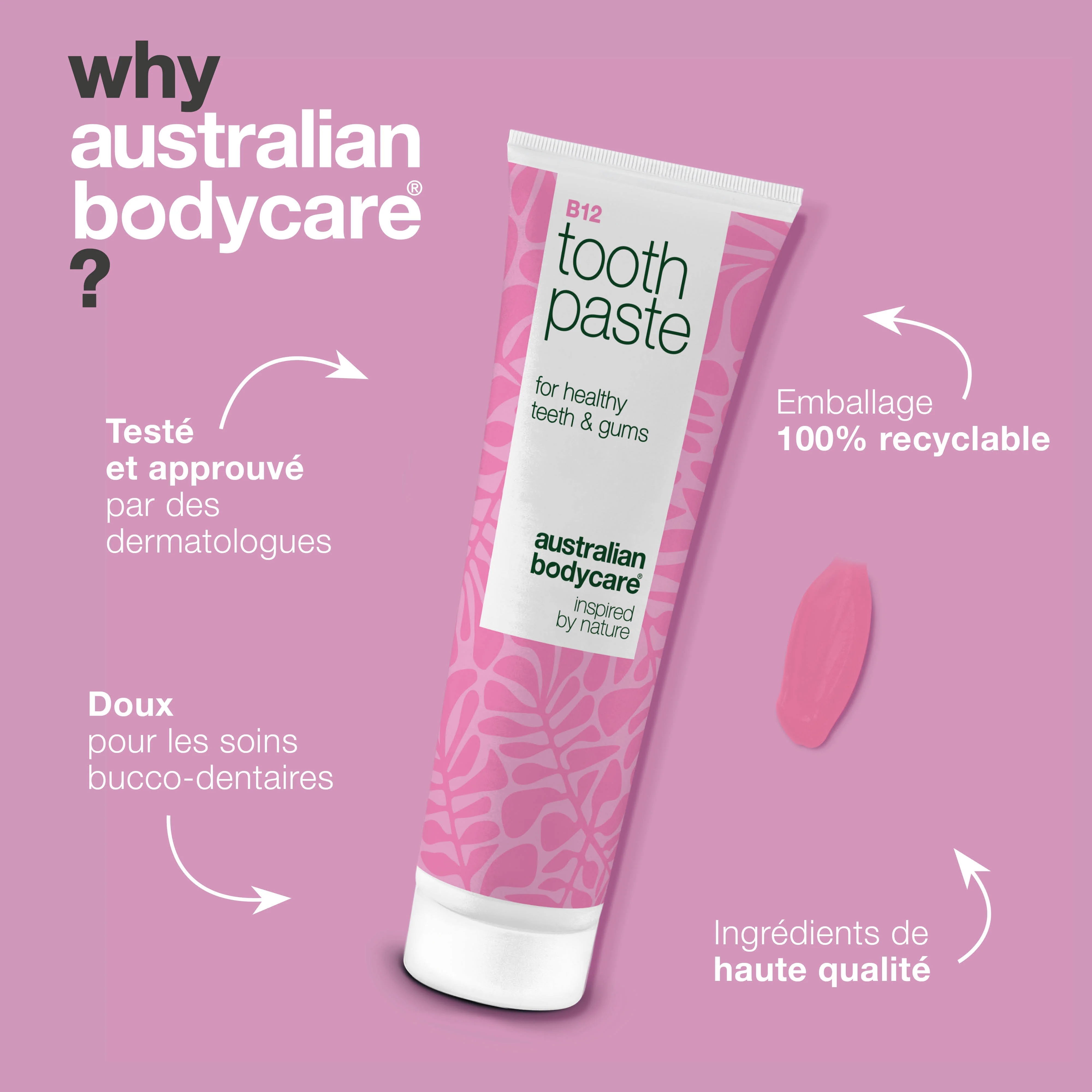 Dentifrice Vitamine B12 – contre la bouche sèche et l’irritation — Dentifrice Vitamine B12 pour dents fortes et haleine fraîche. Protège les gencives avec B12, fluorure et huile de citron. - Image 4