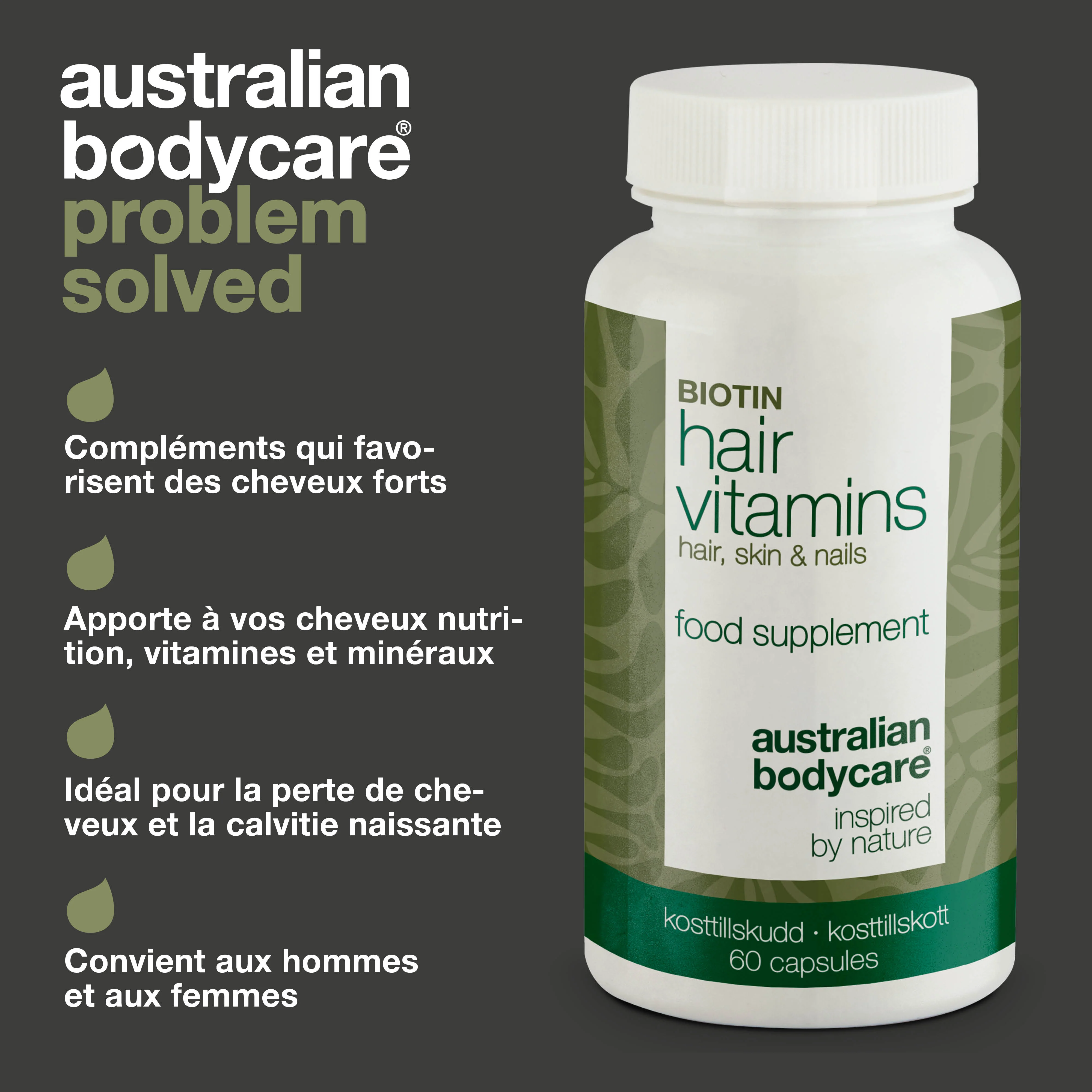Complément alimentaire à la Biotine — Aide à maintenir des cheveux normaux et peut être utilisé en cas de chute de cheveux - Image 3