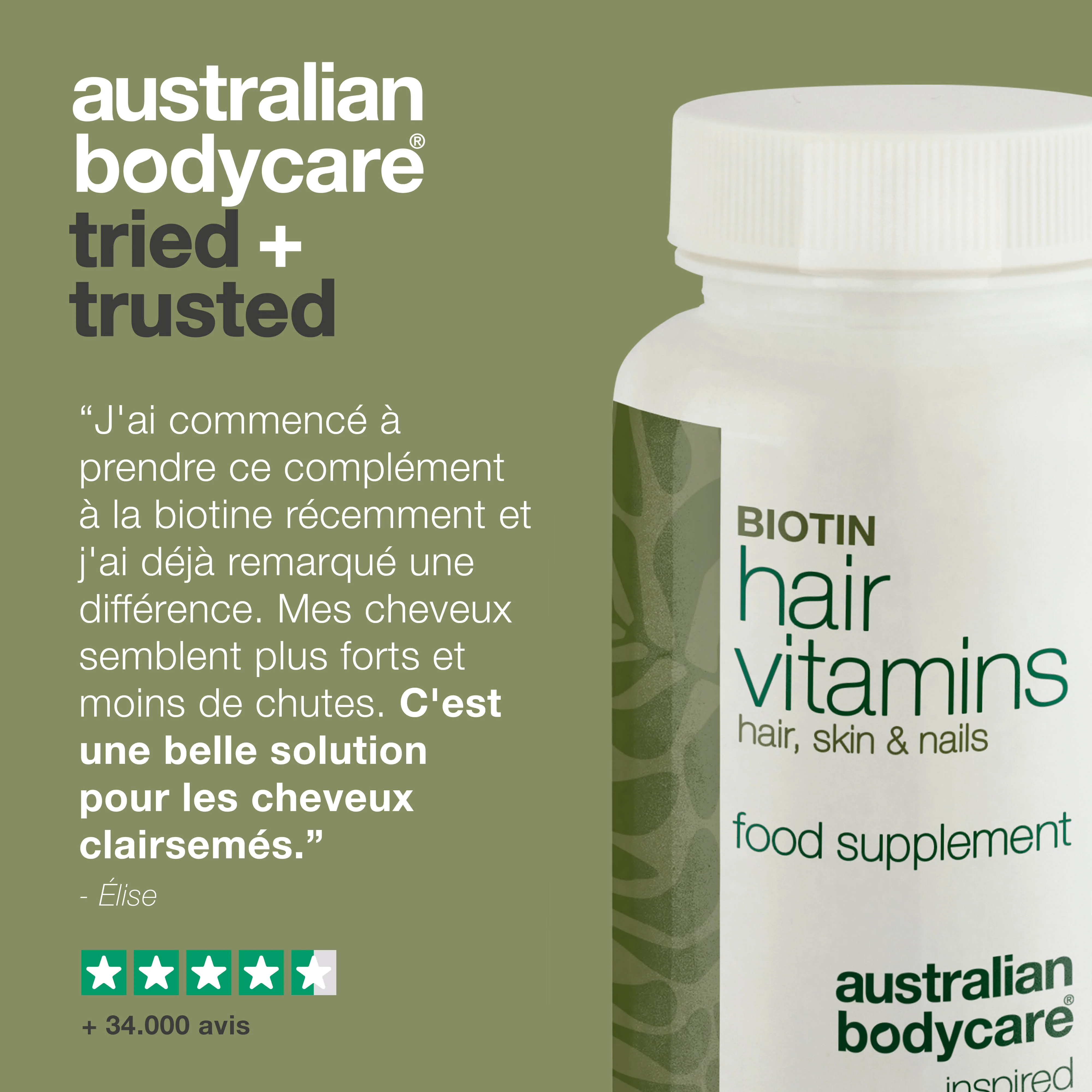 Complément alimentaire à la Biotine — Aide à maintenir des cheveux normaux et peut être utilisé en cas de chute de cheveux - Image 5